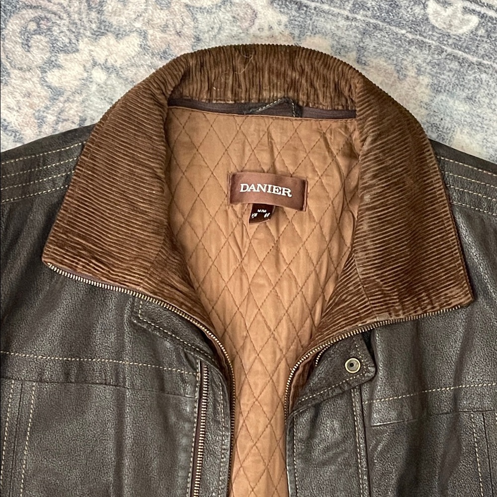 Danier Dark Brown Leather Military Jacket